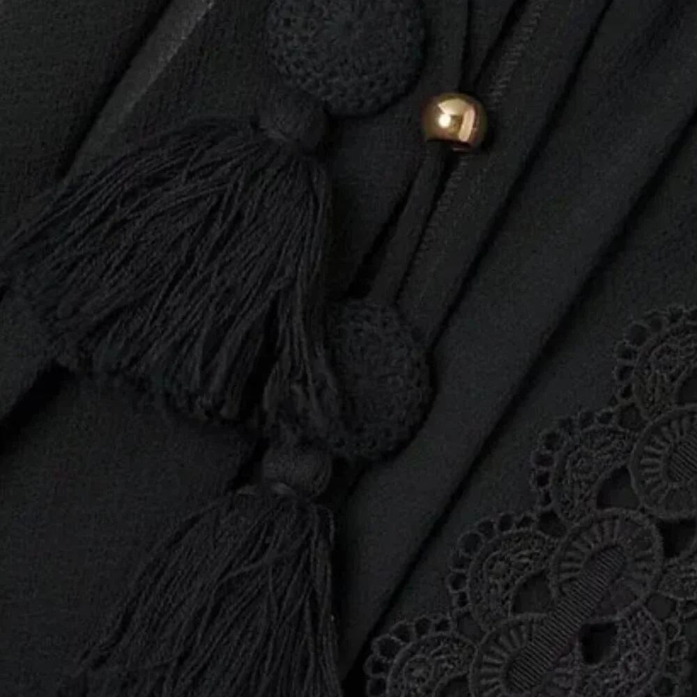 New Ramy Brook Raelynn Black Maxi Dress Swim Beach Cover-Up Large NWT